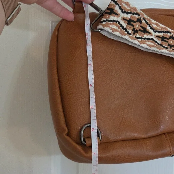 Sam and Hadley Crossbody Sling Bag with Patterned Strap - Picture 10 of 10